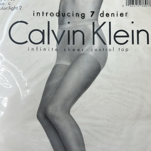 Calvin Klein 7 Denier Infinite Sheer Control Top Almost Black C - Picture 2 of 6